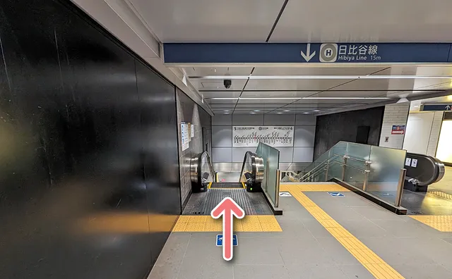 2つ目のエスカレーター