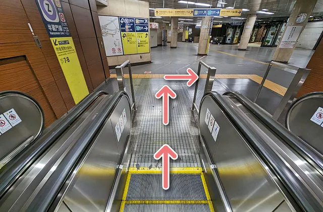 上がったら右折