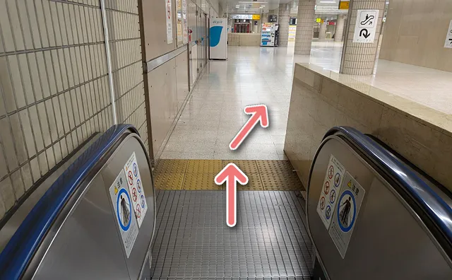 軽く右斜め前に向きを変える